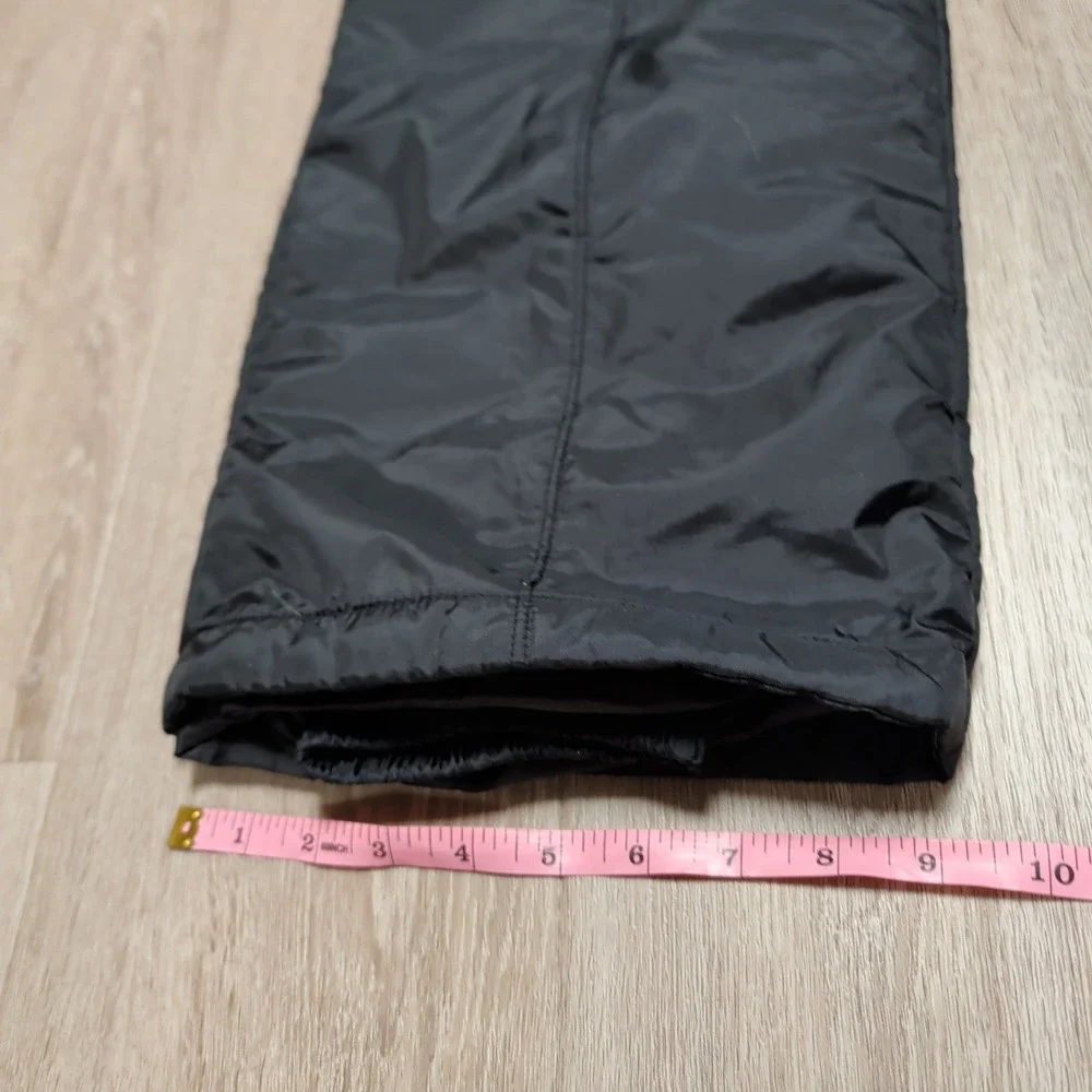 Vintage 90s Skier Snow Bibs Mens M Black Insulated Ski Pants Overalls Adjustable